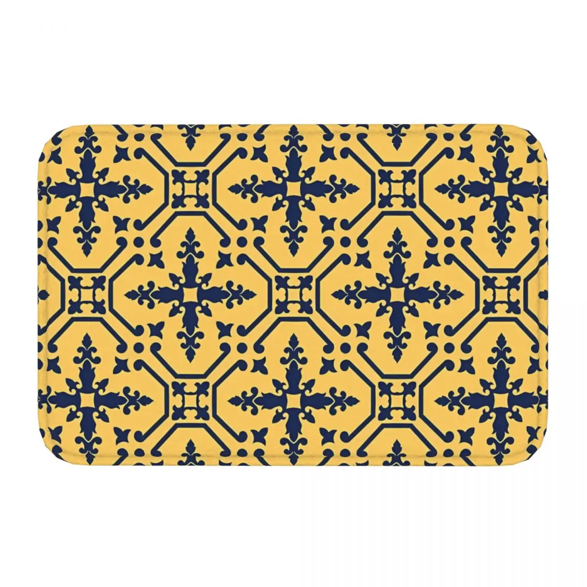 MORROCAN ART Anti-Slip Doormat Kitchen Mat ZALLIJ TILE TRADITIONAL DESIGN PATTERN Gift Idea Balcony Carpet Entrance Door Rug