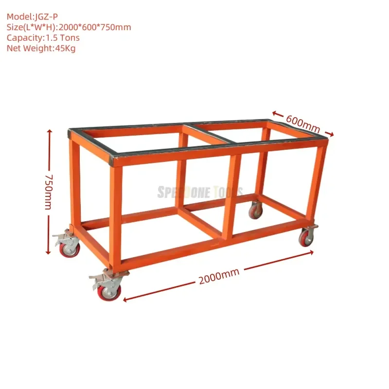 Steel Square Tube Drive-Through Pallet Rack with Wheel for Stone Marble Granite Quartz 1500KG Capacity