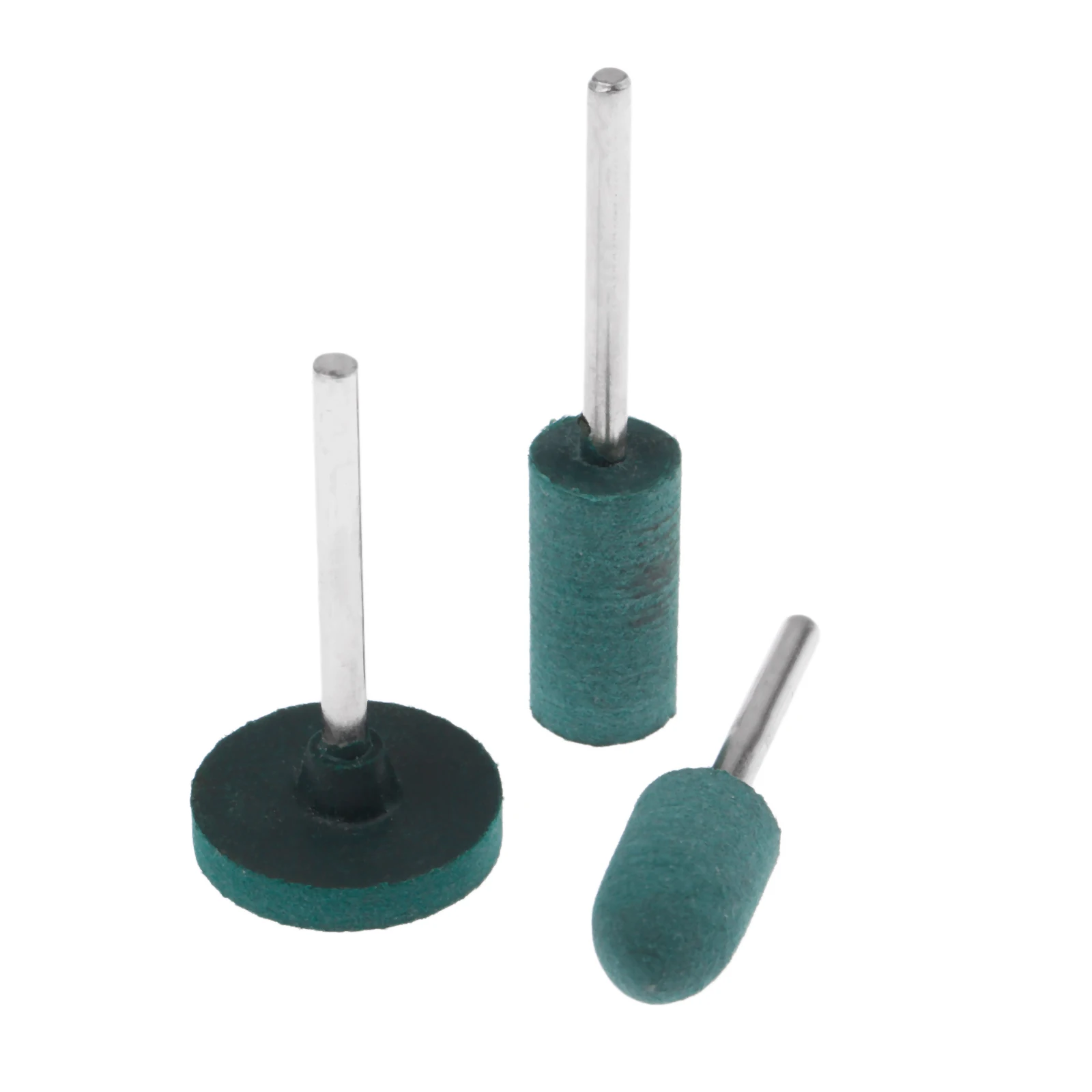 3Pcs/set Cylinder/Bullet/TMini Grinder Rubber Grinding Head Polishing Buffing Wheel Fits For Dremel And Other Rotary Tools