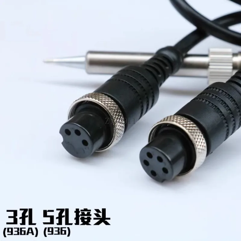 Manija de soldador de temperatura constante 936, mesa de soldadura 936A, mango de mesa de soldadura, núcleo enchufable de 5 agujeros