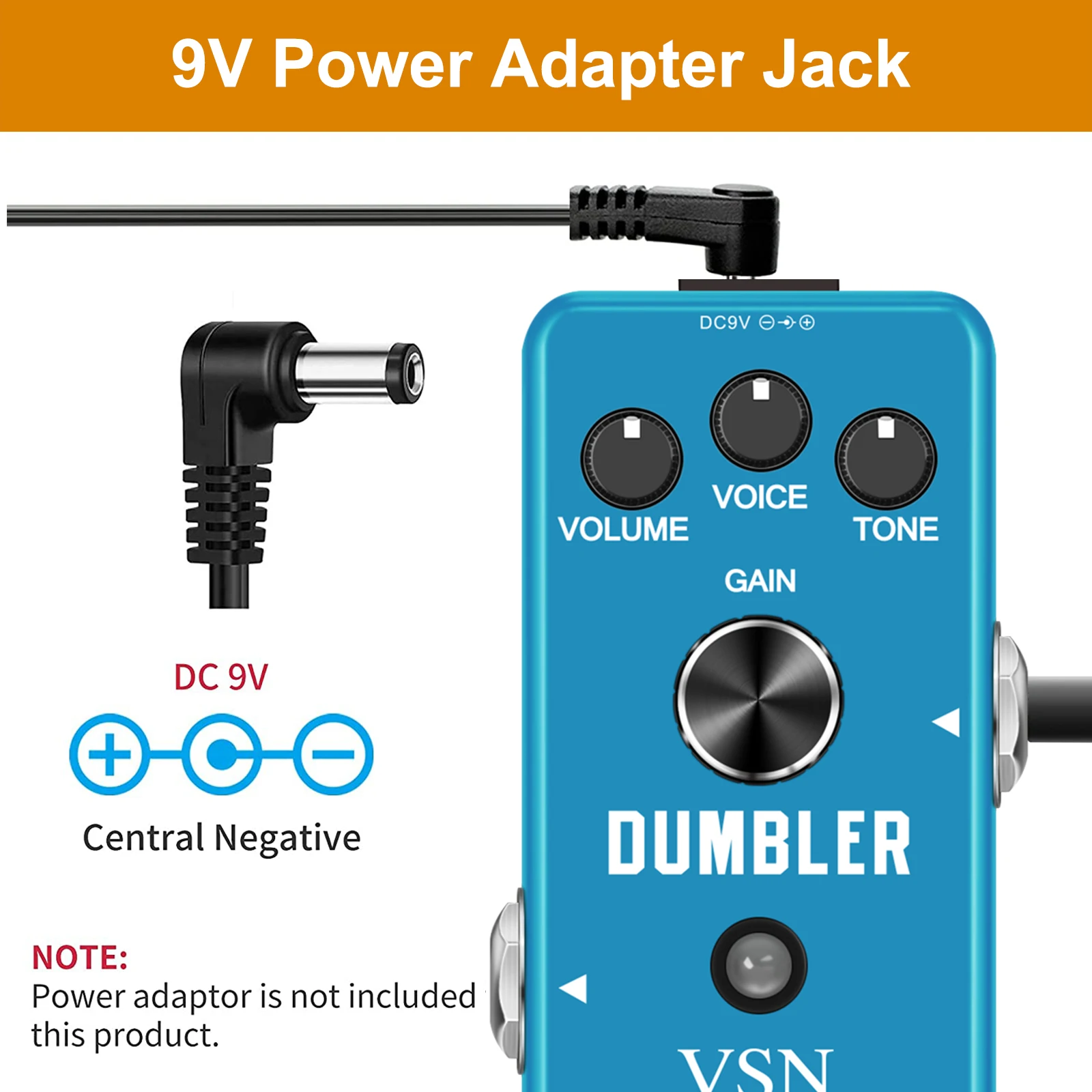 VSN Dumbler Guitar Effect Pedal Based On Zendrive From Tasty Light Overdrive to Juicy Medium Low Distorortion Dumbal Dumble