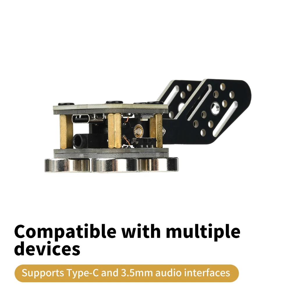 Type-C Automatic Morse Code CW key Trainer PCB 4 Nd Magnet Bases Double Paddle CW Keyer Automatic Trainer with 3.5mm Audio Cable