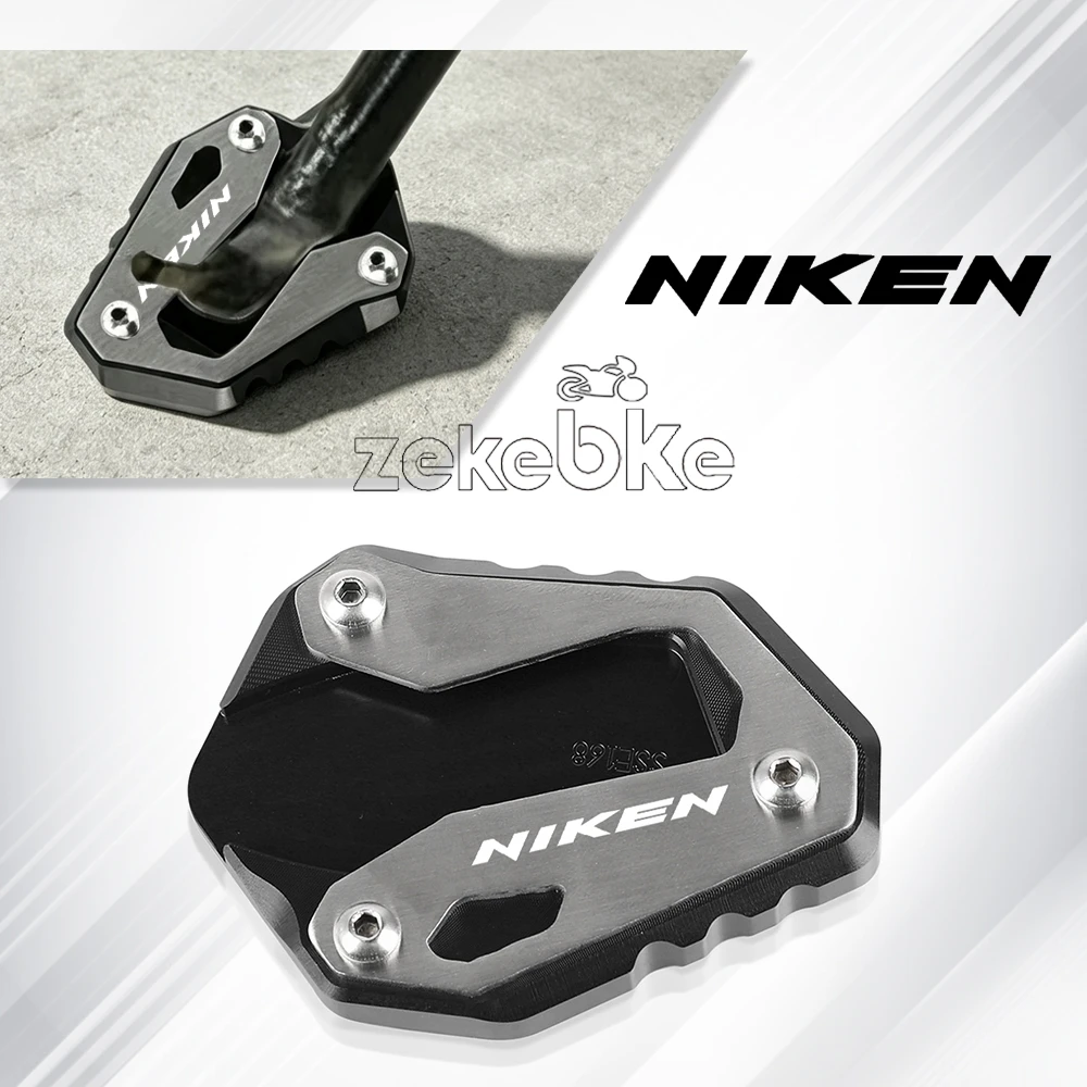 NIKEN GT Motorcycle Accessories CNC Foot Side Stand Kickstand Enlarger Pads For Yamaha MT-03 MT03 MT 03 ABS 2016-2026 2025 2024