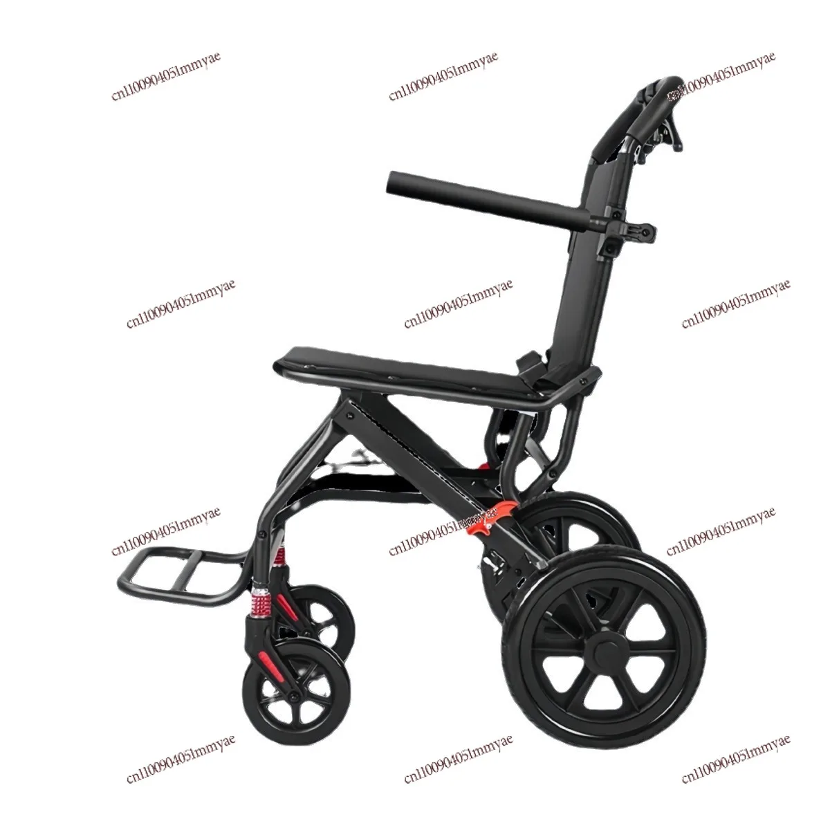 

Aluminum Alloy Manual Wheelchair Foldable for The Elderly with Armrests Disabled Trolley Ultra-light Scooter