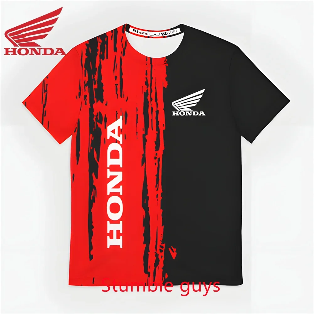 

Honda Kids Boys T-shirt Men Sport Short Sleeve Fashion Casual Sports Motorcycle Racing Moto Soft Teen Clothes