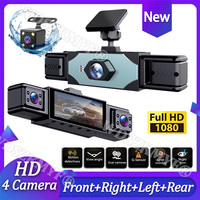 4Lens Car DVR 360 Degrees Video Recorder 1080P Dash Cam 3/4Channel Front Right left Rear View camera Night Vision Car accessory