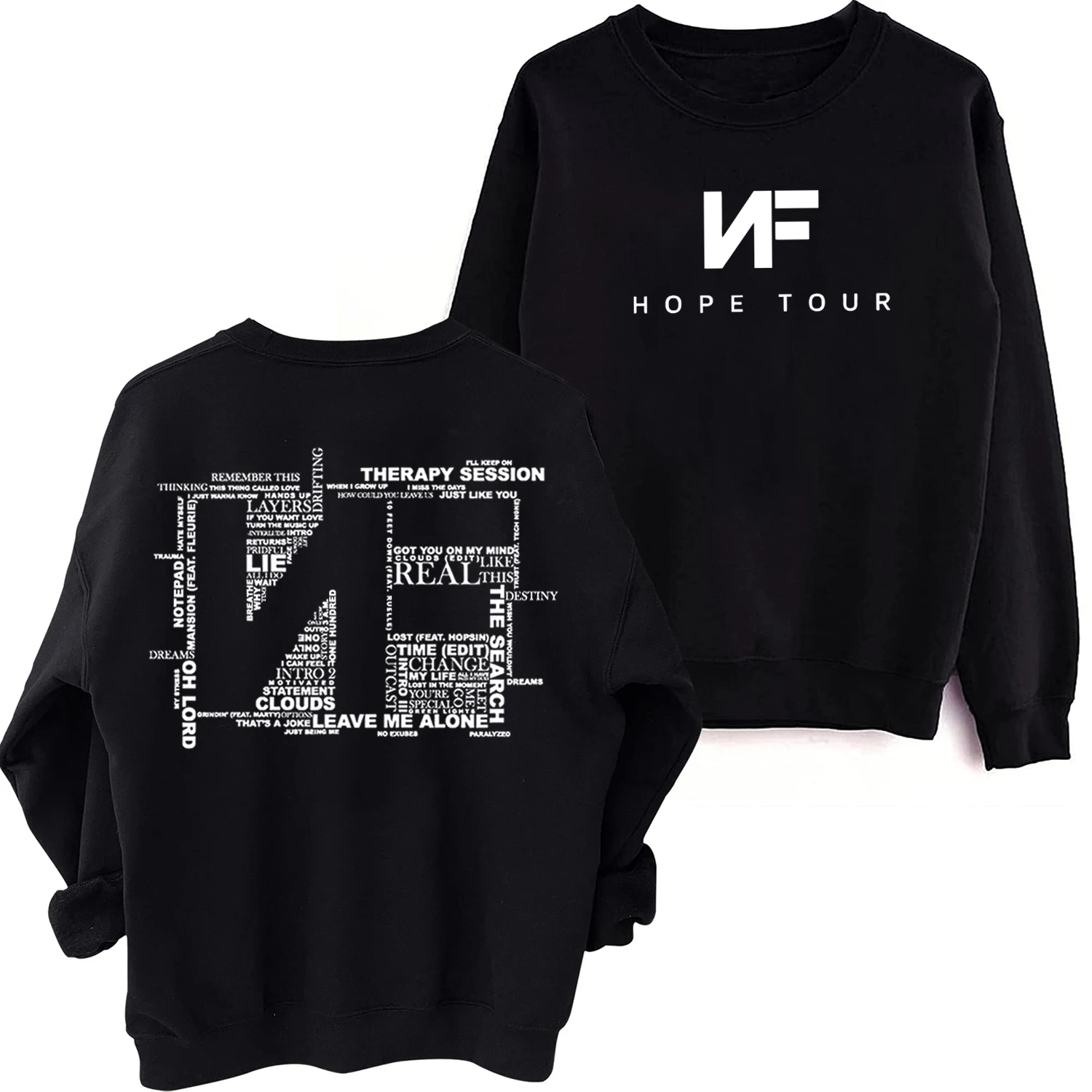 

Nf Hope Tour Oversized Sweatshirt Hope Music Album Crewneck Hoodie Nf Fan Gift Unisex Pullover Tops