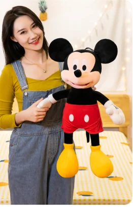 40-60cm New large size Mickey Minnie Mouse Stuffed Plush Doll Kawaii Plush Toys Cartoon Anime Birthday Superior Children Gift