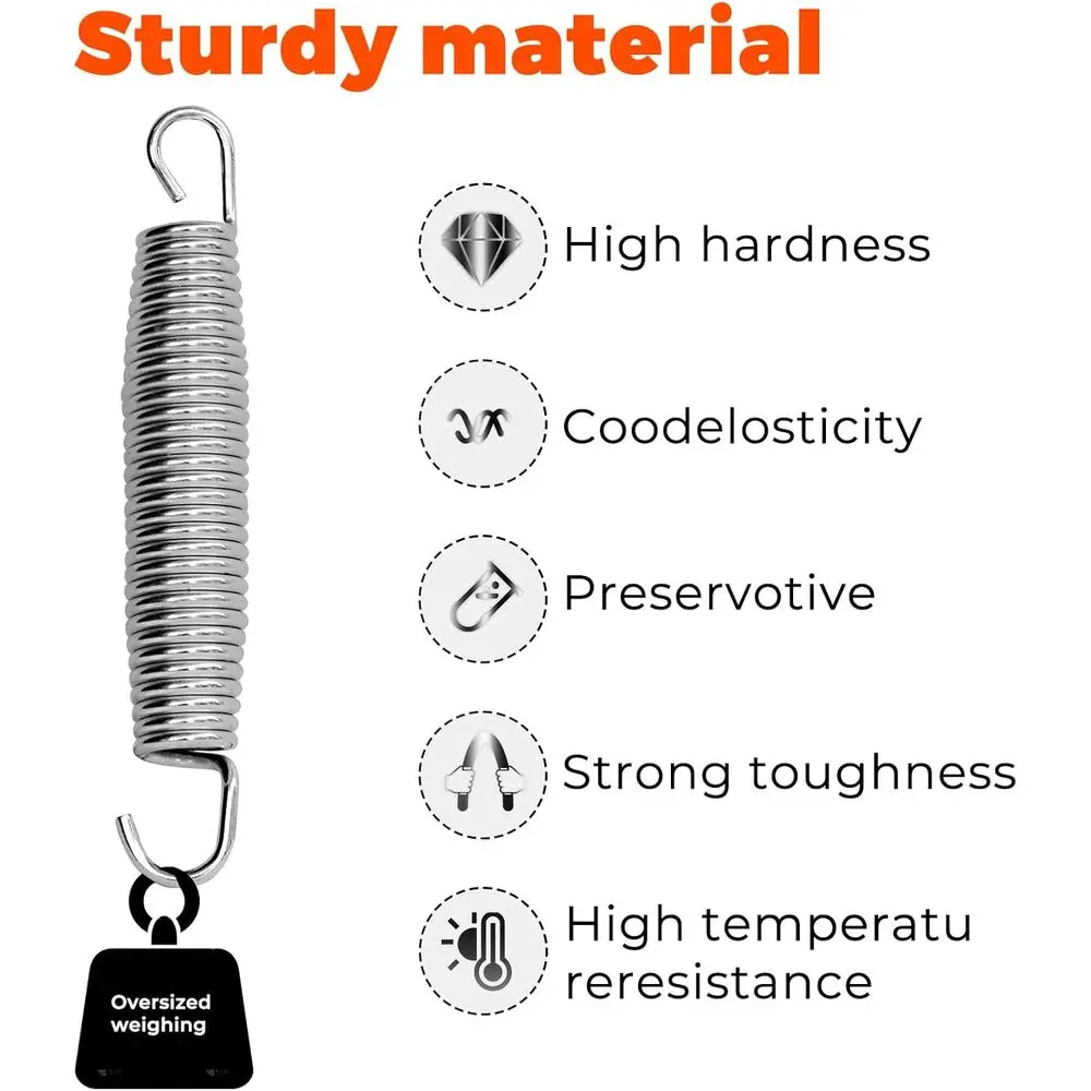 72 قطعة من نوابض الترامبولين 5.5 بوصة، مزودة بخطاف تركيب زنبركي على شكل حرف T، نوابض ترامبولين بديلة #3