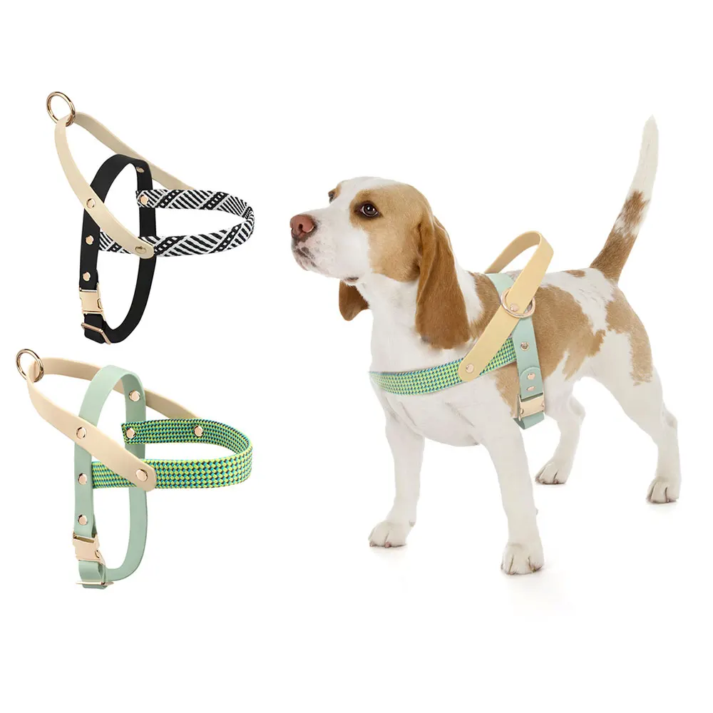 

Medium and Small Dogs Harnesses No Pull Breathable Pet Harness Leash Set French Bulldog Chihuahua Poodle Adjustable Chest Vest