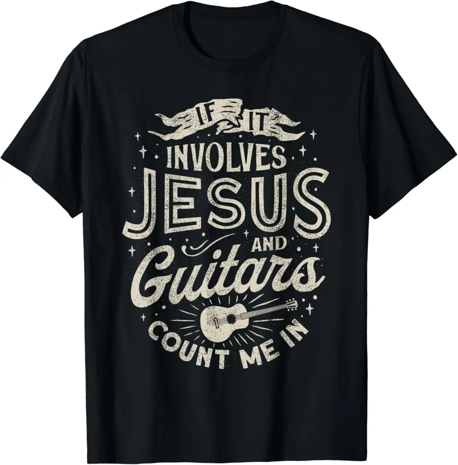 If It Involves Jesus and Guitars Guitarist Christian Music T-Shirt Unisex Summer Soft Tops Custom Printed Shirts Camisetas