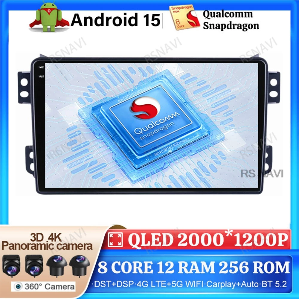 

Android 15 Car Radio For SUZUKI Splash Ritz OPEL Agila 2008 -2012 Wireless Carplay Auto DVD Autoradio 5G WIFI Navigation Stereo