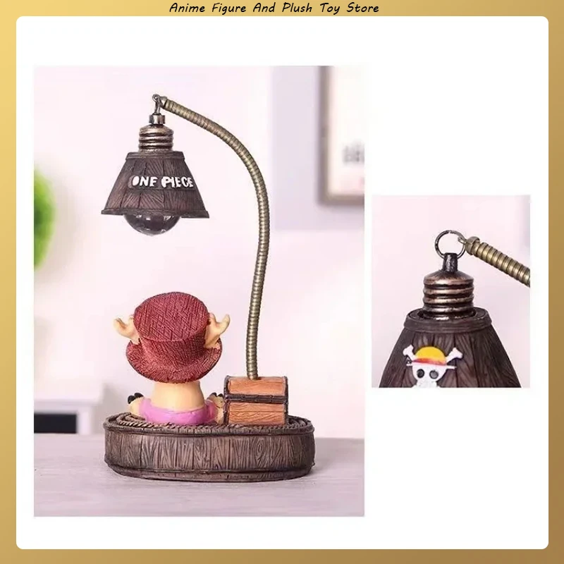 13CM One Piece Luffy high-value animation peripheral cartoon cute desktop night light Crafts Resin Decorative Model  learning of