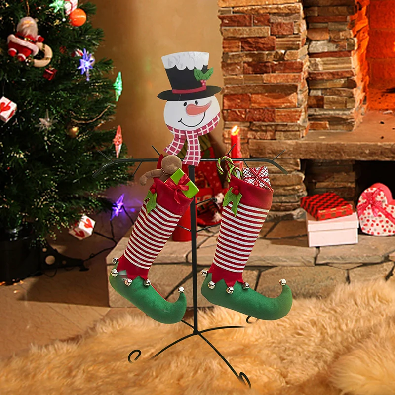 Freestanding Christmas Stocking Holder Multipurpose Metal Branch Shape Hanger Practical Xmas Party Supplies Perchas 옷걸이 논슬