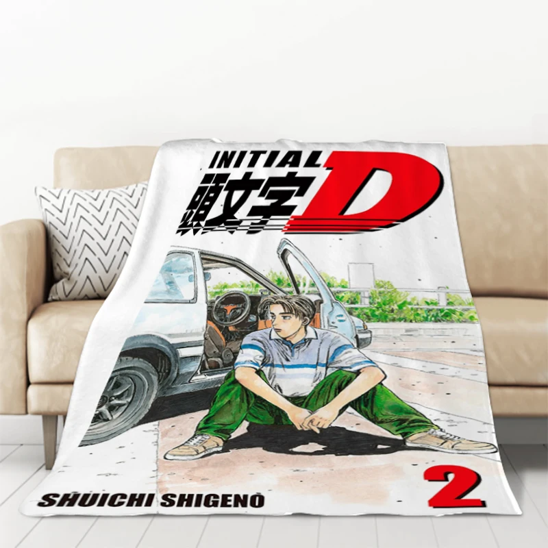 

Initial D Blanket for Sofa Blankets & Throws Microfiber Bedding Knee Winter Warm Fleece Fluffy Soft Nap Decorative Luxury Custom