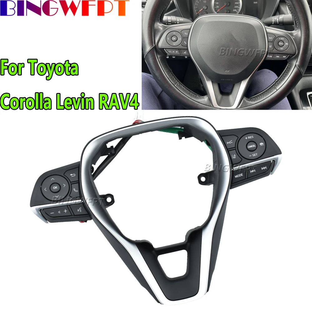 

Multimedia Telephone Volume Cruise Control Button For Toyota Corolla Levin RAV4 2019 2020 2021 2022 Steering Wheel Switch