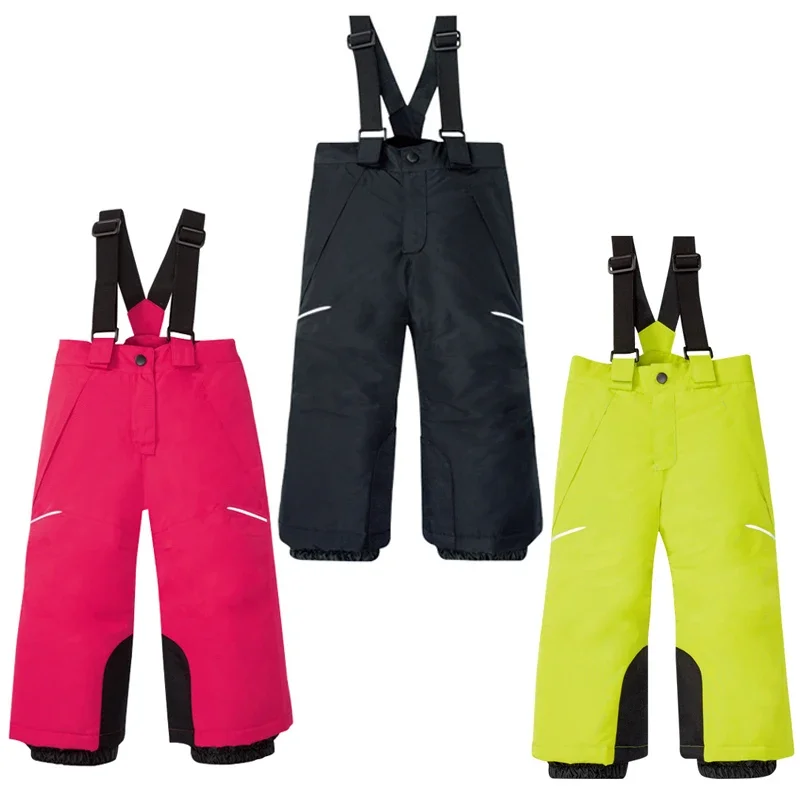 Waterproof Sport Girl Snow Pants Warm Boy Ski Trousers Winter Outdoor Children Overalls Windproof Mountain Kids Jumpsuit Clothes