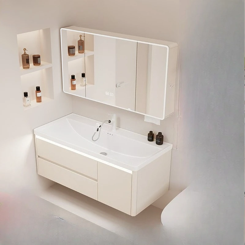 Bathroom cabinet ceramic integrated basin bathroom drawer marine washbasin face washbasin combination honeycomb aluminum