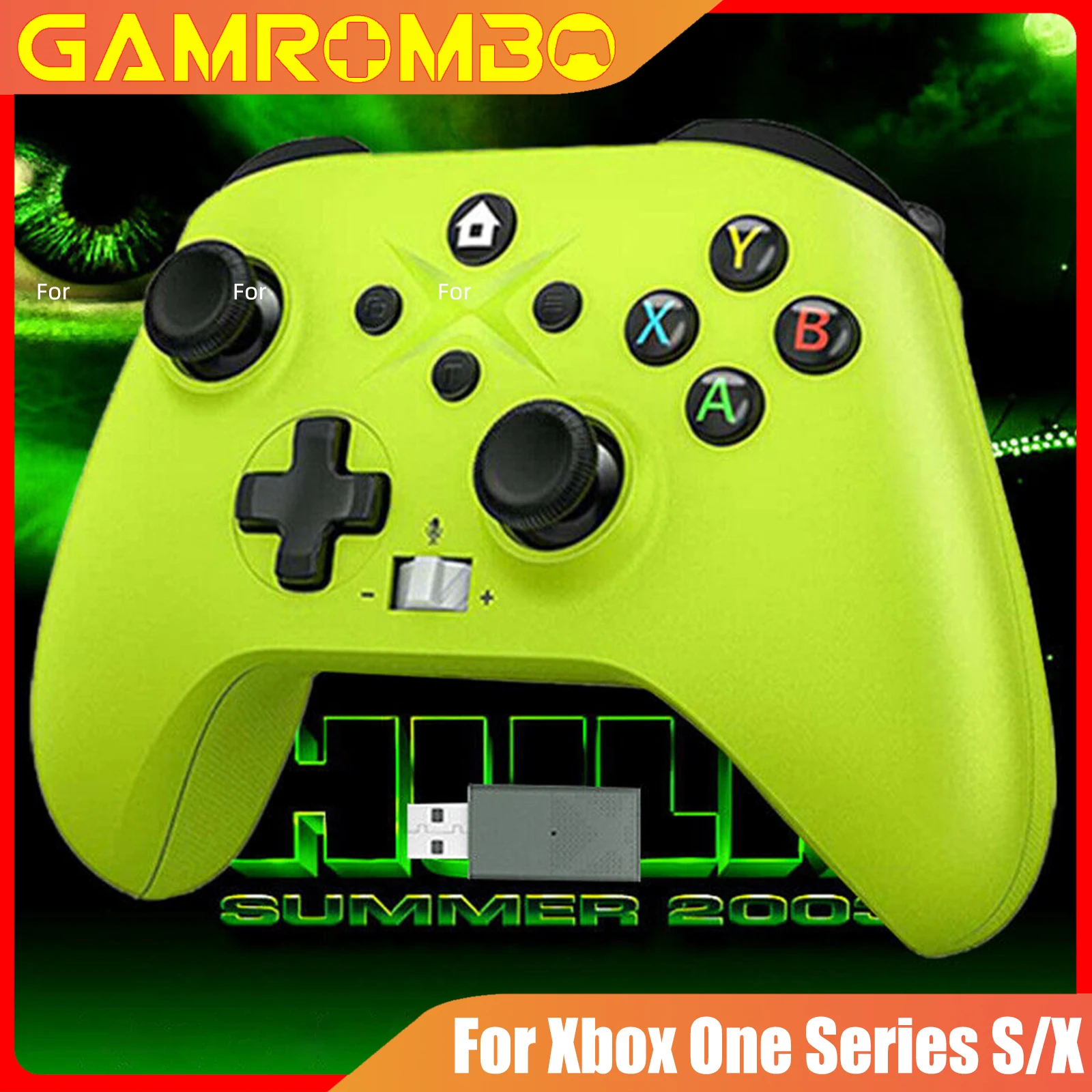 

GAMROMBO Game Controller for Xbox One S/X/Series S/X/PC Wireless Joystick W/Hall Effect 6Axis Vibration Gamepad Control Rocker