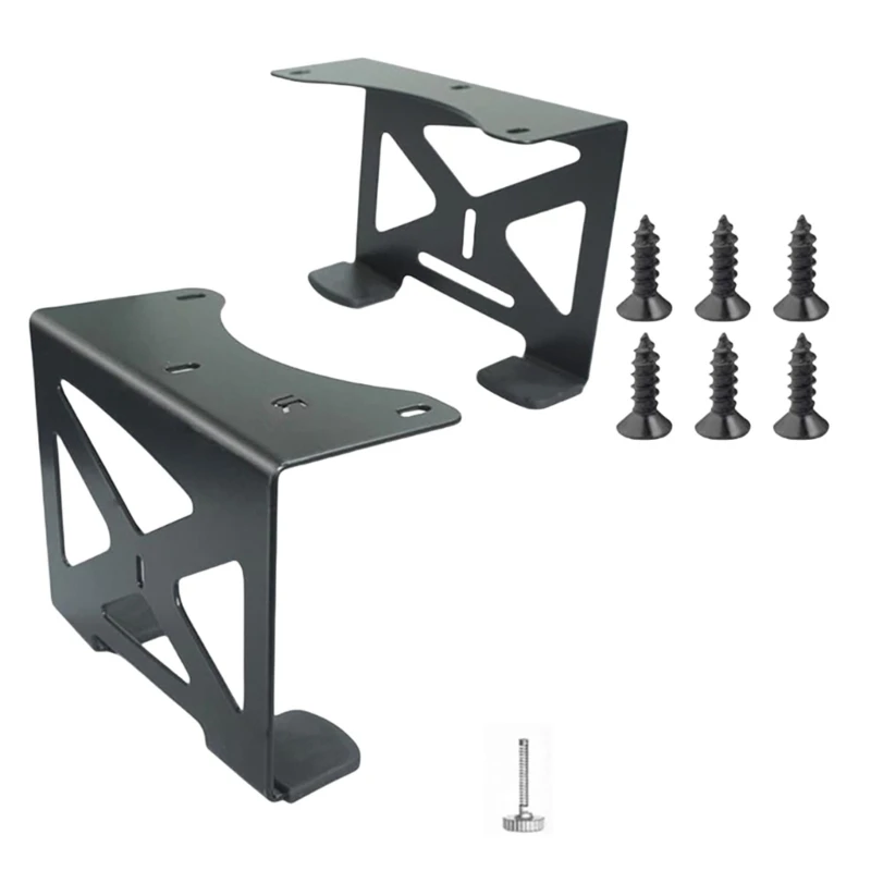 Metal Rack for Consoles Under Desk Storage Solution Metal Holder for Gamers