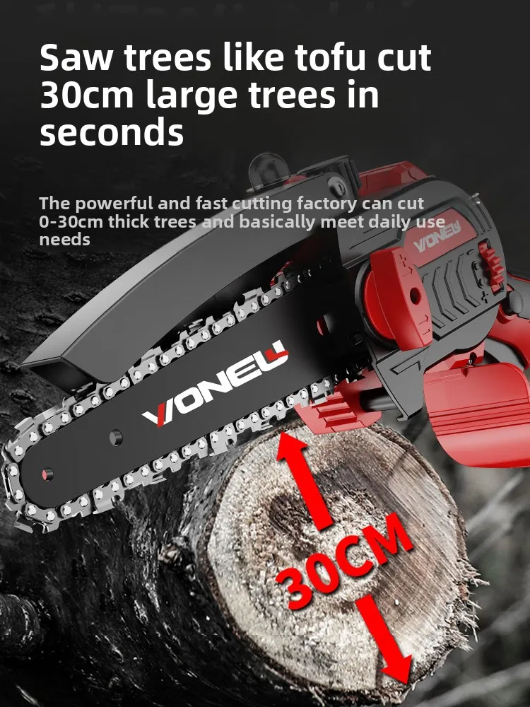 Handheld Rechargeable Electric Chainsaw Mini Household Saw For Firewood Tree Felling
