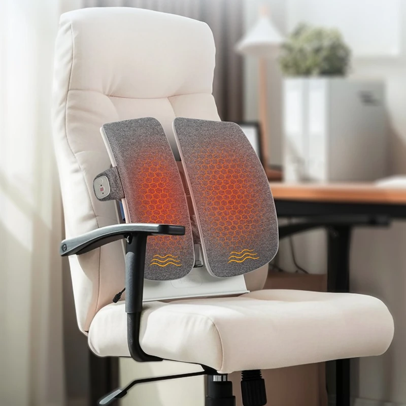 Ergonomic Multifunctional Heated Massage Cushions Office Workstation Seated Waist Protection Seat Backrest Pads Waist Support