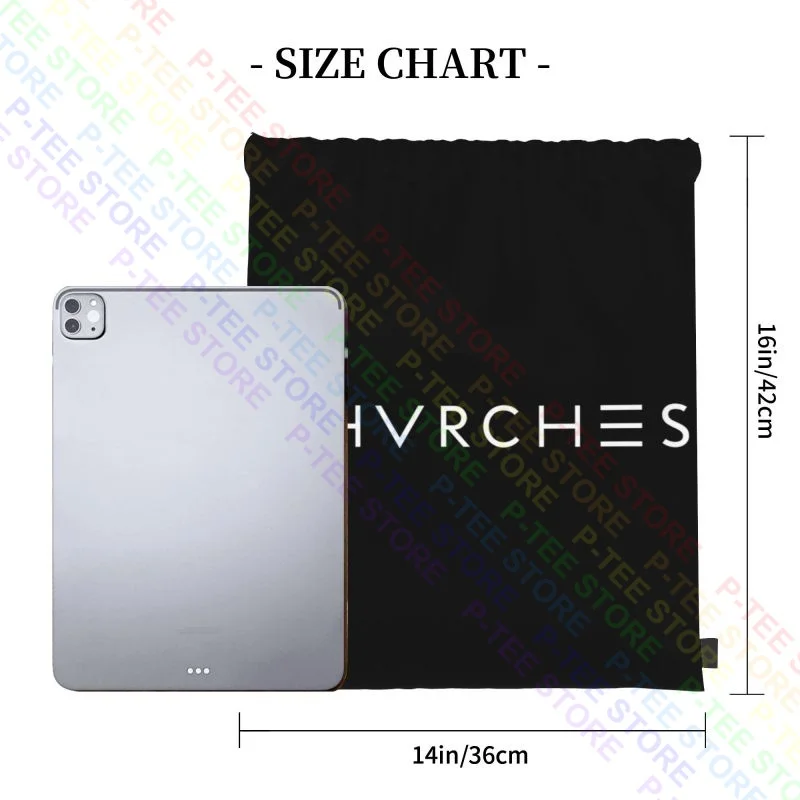 Chvrches-Drawstring Gym Bags, Print Beach Bag, Eco Friendly, grande capacidade