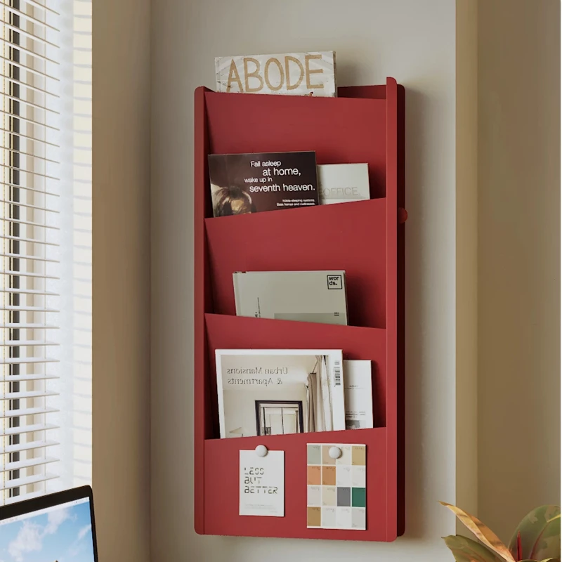 Creative Wall Magazine Rack Newspaper Display Holder Multifunctional Floating Bookshelf Living Room Space Saving Decor Shelving