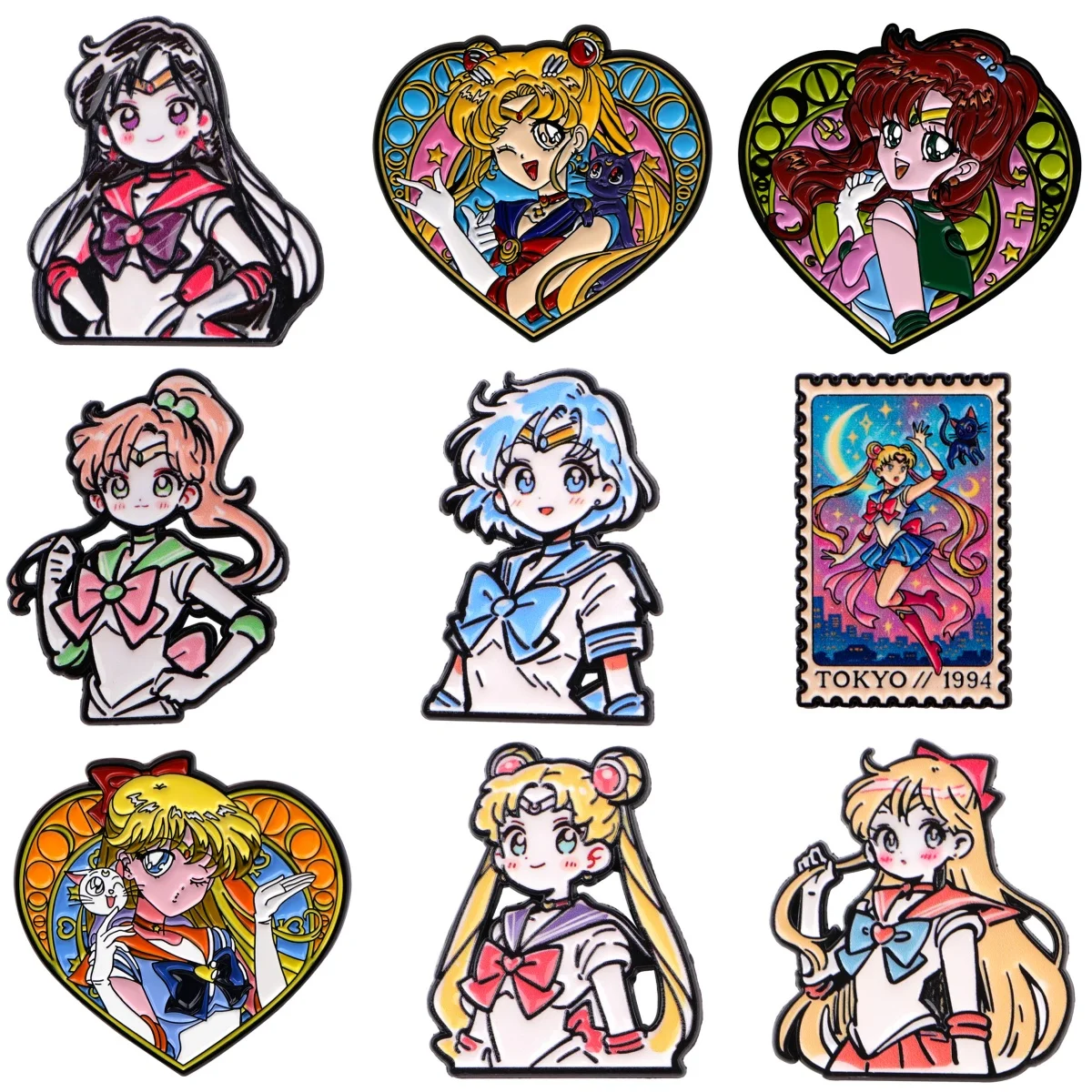 Broches de dibujos animados de Anime para mujer, Pin esmaltado Kawaii, insignia de Metal a la moda, joyería, ropa, mochila, accesorios, regalo para niñas