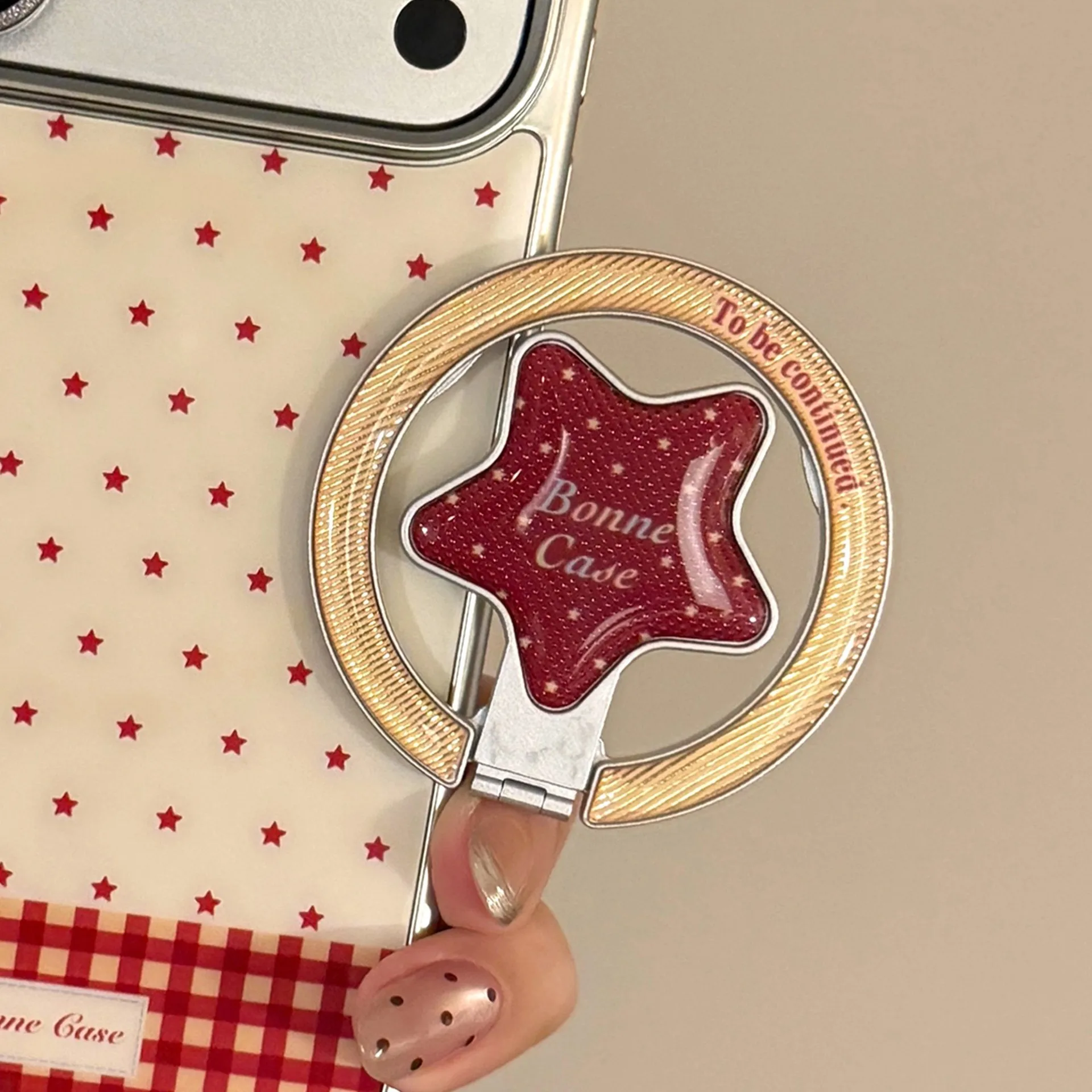 

Contrast Star Desktop Phone Holder Foldable For Magsafe Magnetic Phone Stand For iPhone Wireless Charging Case Holder