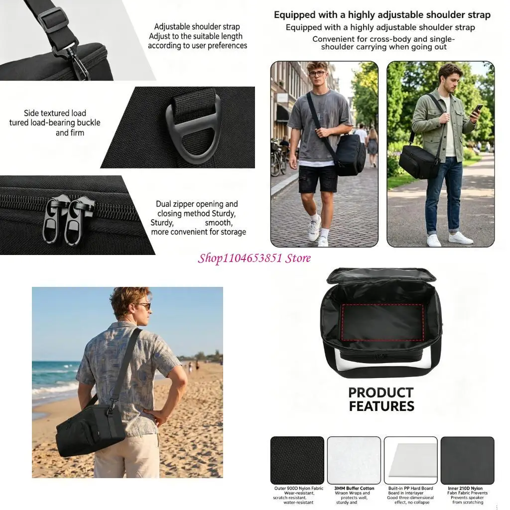 Shockproof Carrying Case With Side Hook Front Pocket For ULT Field 5 Music Player 