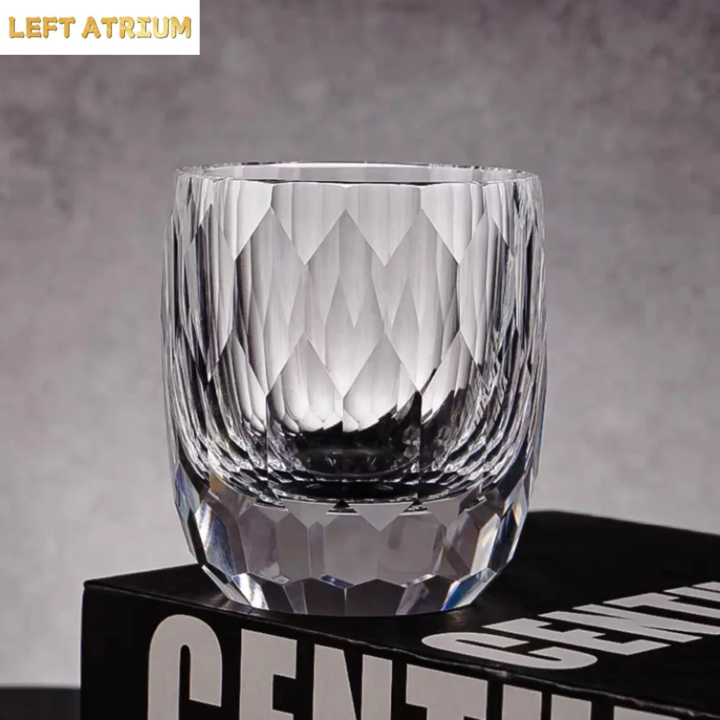 Japanese-style Edo cut-off transparent red wine glass crystal glass premium light luxury whisky Darth Vader foreign wine cup