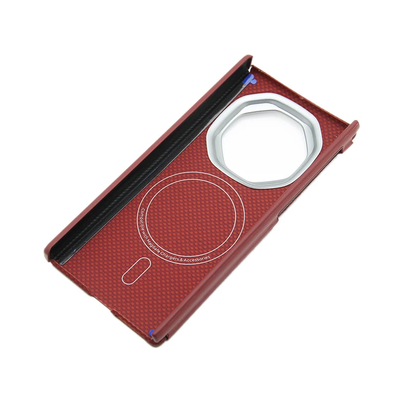 ZXKE True Fiber Case for Huawei Mate XT Xts Cover Embedded Iron Sheet Support Axis Protection Aramid Fiber Shell