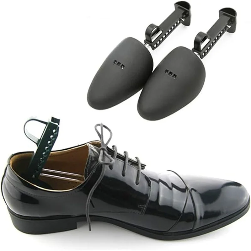 New High Quality 1 Pair Plastic Shoe Tree Shaper Shapes Stretcher Adjustable for Women Men Unisex Fashion Black Shoe Tree