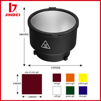 JINBEI MH Color Gels Magnetic Reflector Studio Flash LED Light CTO Lamp Shade Photography Equipment with Bowens Mount
