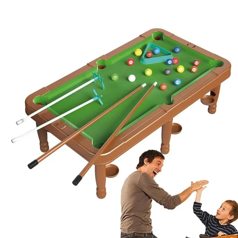 Multiplayer Party Games Toys 6-in-1 Functional Billiards Table Football Basketball Friends Interactive Ball Games Table Toys Set