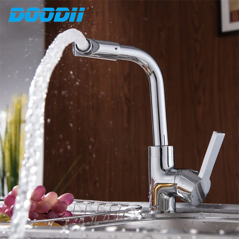 

DooDii Kitchen Sink Tap Torneira 360 Degree Polish Swivel Easy Wash for Bathroom and Kitchen Faucet Home Garden Bar Water Mixer