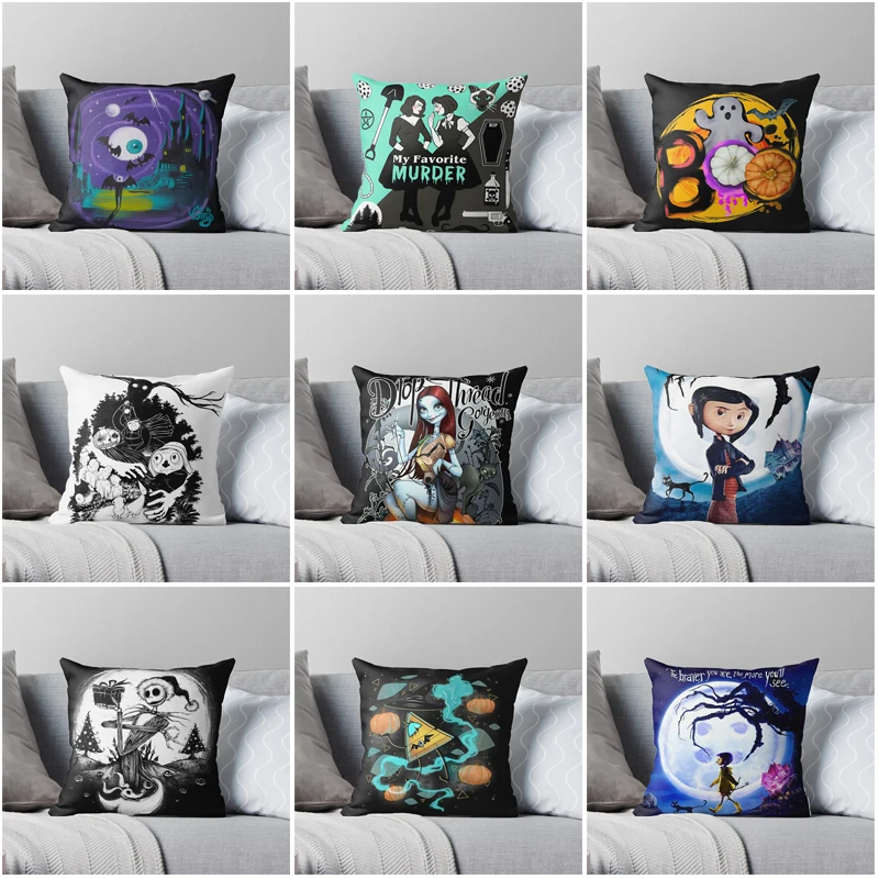 Home pillow case Cushion covers 50x50 60x60cm Modern Living Room sofa bed halloween pumpkin 40*40 fear Skeleton 45*45 fall