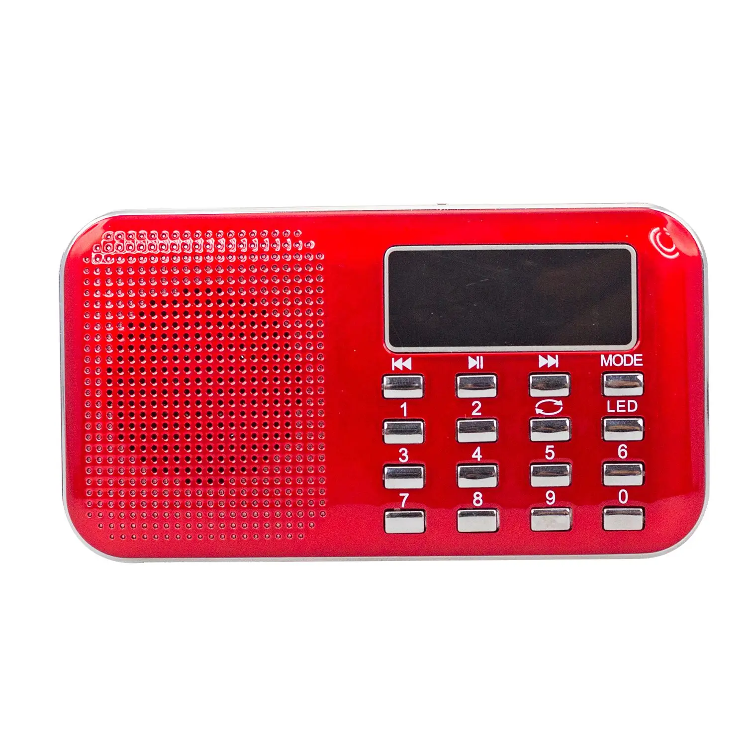 

L-218AM Portable Multi Band Digital Auto Radio Scanner FM Am Pocket Radio with Mini Speaker Mp3 Player(Red)