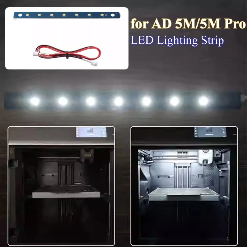 

1 PCS/ 2 PCS LED Lighting Strip for AD 5M/5M Pro High-Brightness Light Panel Fill Light 3D Printer Accessories