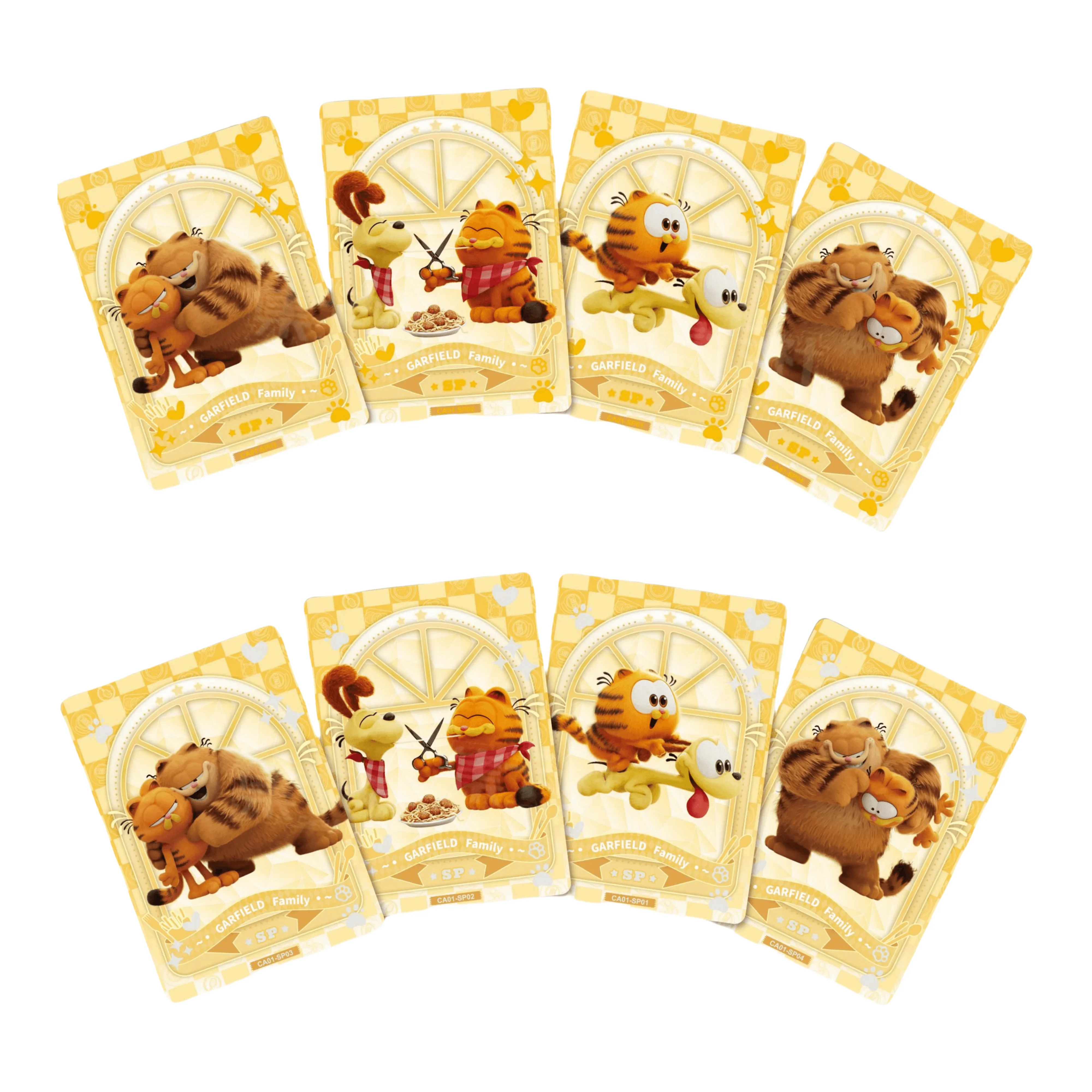 Carta divertente Garfield Card The Bag Cute Family Anime Cat Carte da collezione Libro Giocattolo per bambini Regali di compleanno ﻿ Scatola