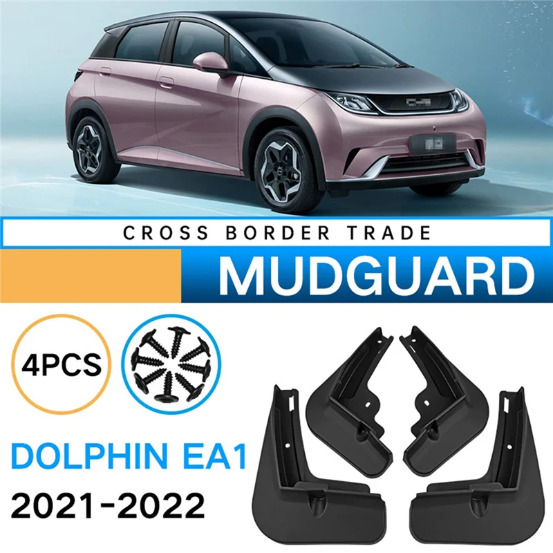 4Pcs Car Mud Flaps for Dolphin EA1 2021-2022 Mudguards Mud Guard Flap Splash Flaps