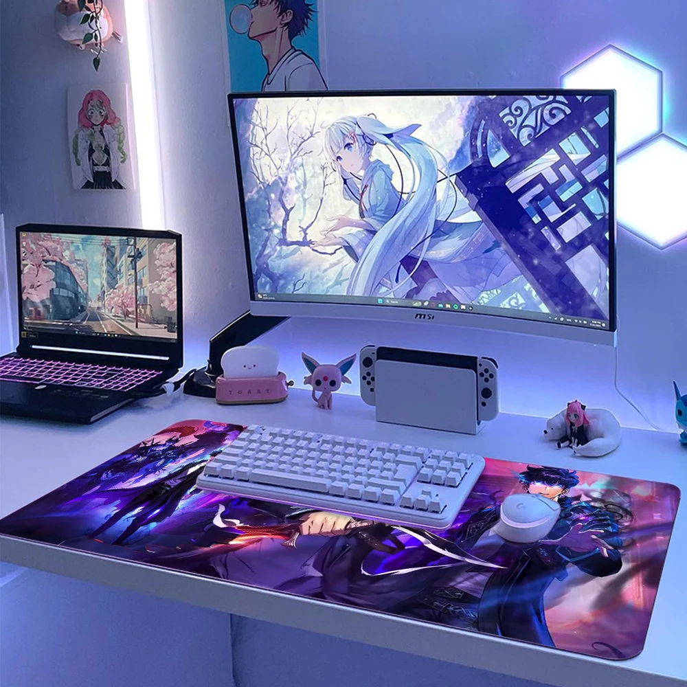 Solo Leveling Mouse Pad Anime Gamer Accessories Mousepad 500x1000 Playmat Gigante Non-slip Pad 120x55cm Computer Mat for Desk