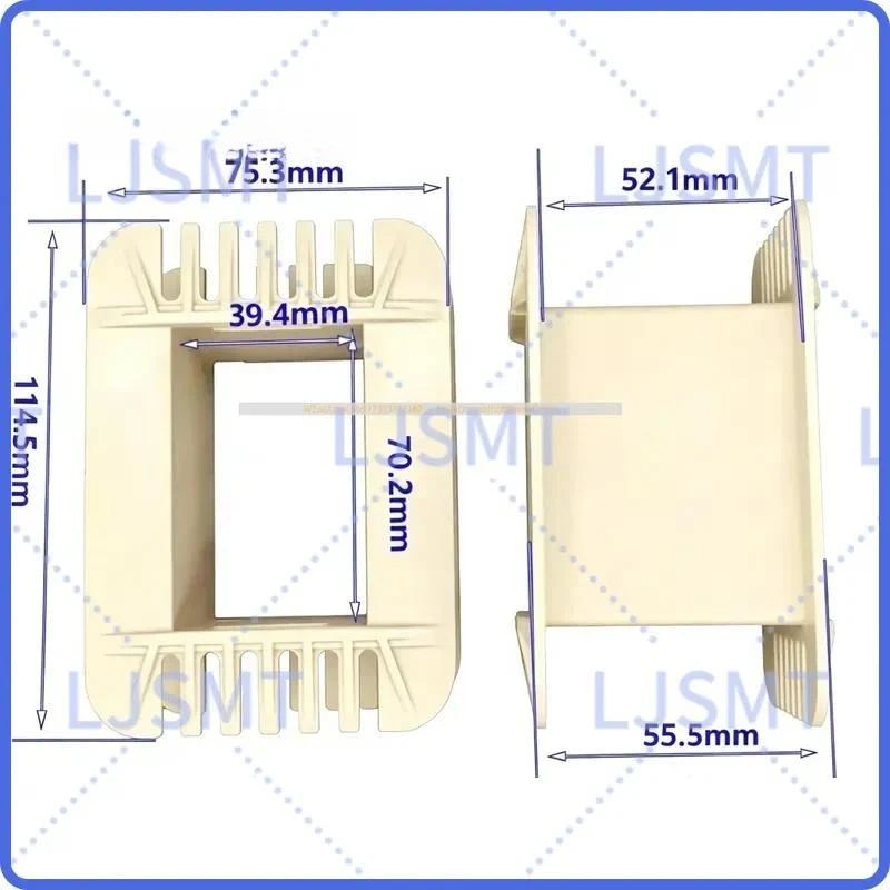 for EI114 Low Frequency Transformer Nylon Bobbin 38x45 50 55 65 70 80mm Coil Winding Frame Replacement Parts