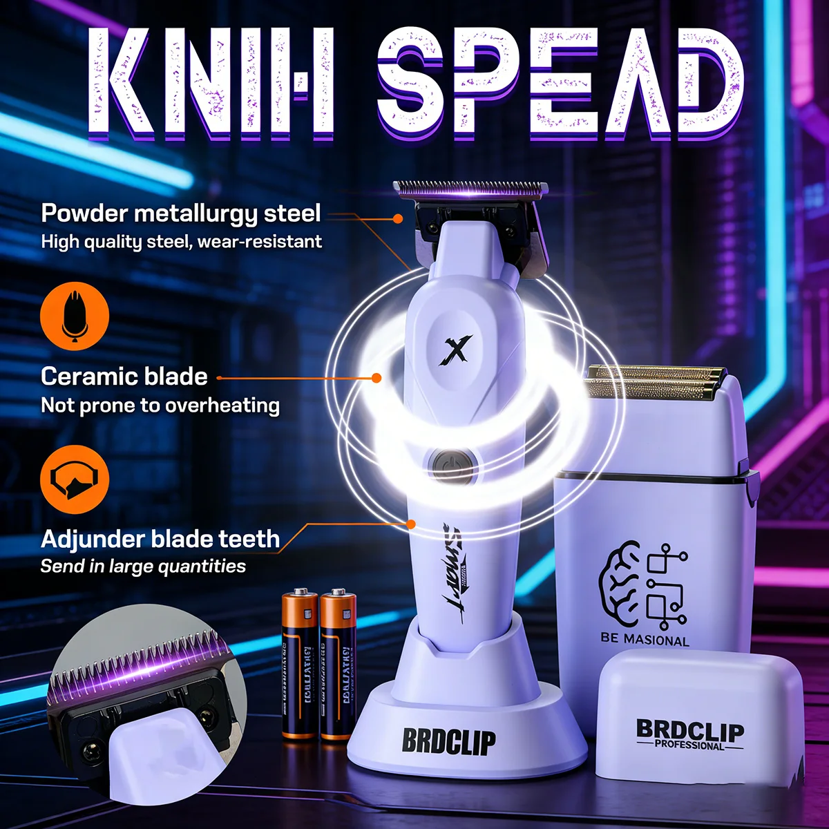 

Professional Barber Kit Hair Trimmer 109 7700RPM DLC Blade BRDCLIP Electric Shaver 609 Beard Hair Cutting Machine Shop Tools