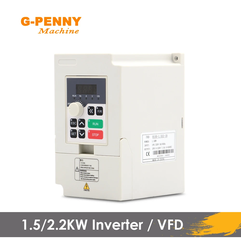 220v 1.5kw VFD Variable Frequency Drive 2.2kw Inverter Motor Speed Control 0-1000Hz  Frequency Converter