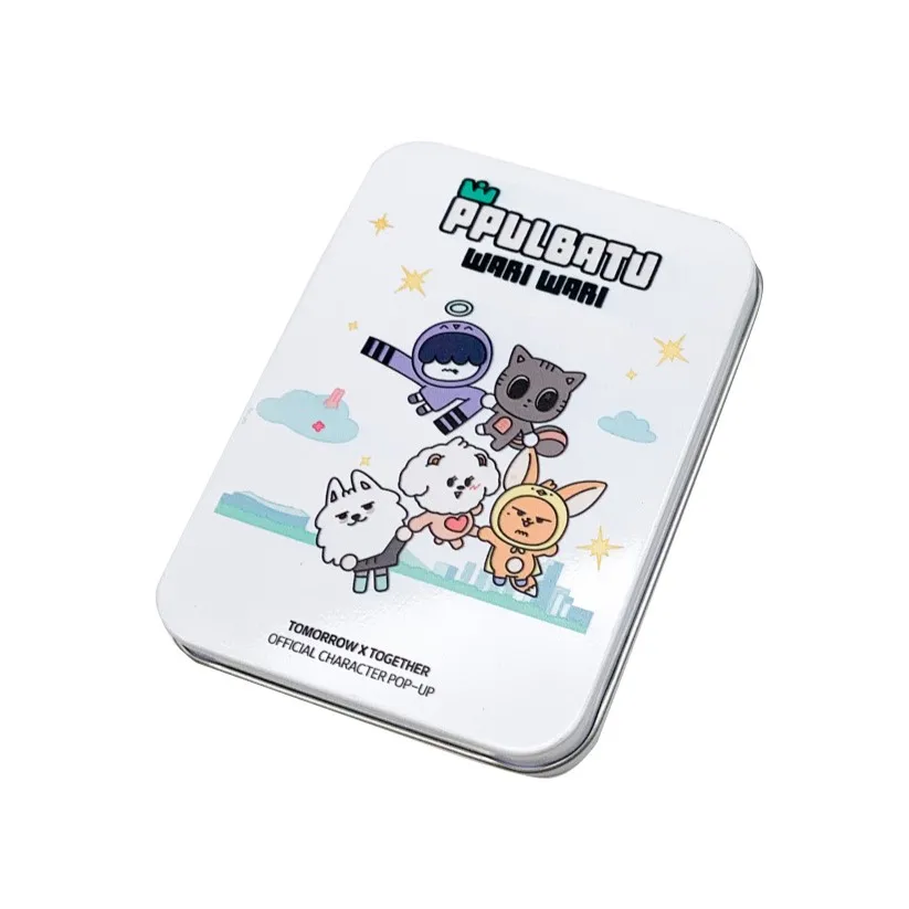 الكرتون الحيوان الإبداعية القصدير صندوق 11.5*8.5*2.2 سنتيمتر صندوق تخزين المعبود بطاقة تخزين صندوق تخزين Soobin Yeonjun Beomgyu Taehyun Hueningkai Kpop