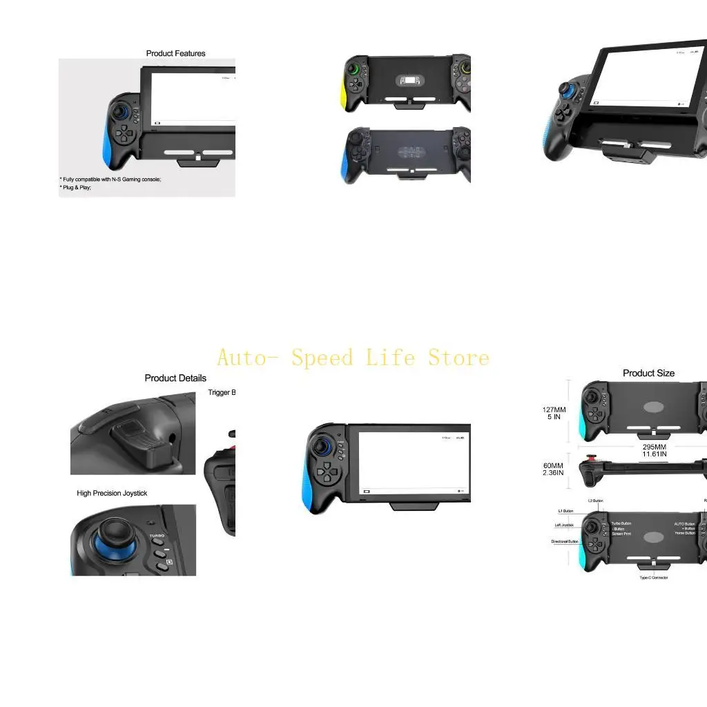 

02DA Ручка контроллера Проводной джойстик для переключателя NS с 6-осевым гироскопом