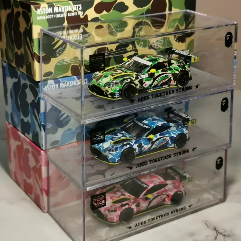 1:64 Aston GT3, édition de collaboration, modèle de voiture miniature en alliage, objet de collection et de décoration, nouvelle arrivée en stock