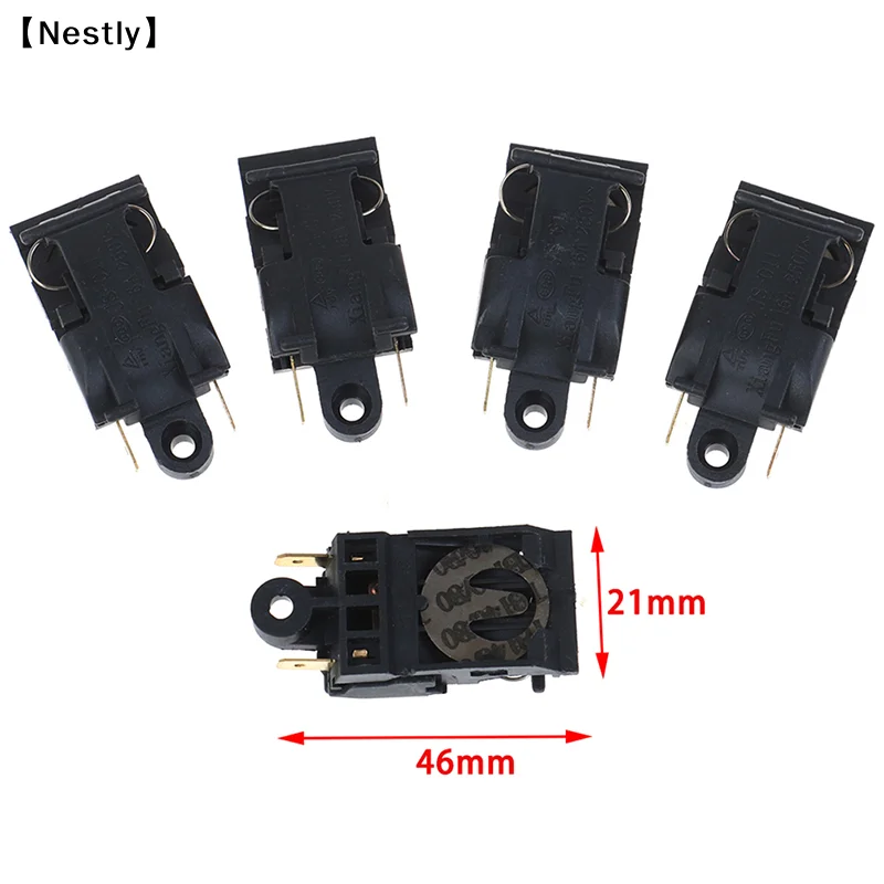 5 Pcs 16A Boiler Thermostat Switch Electric Kettle Steam Pressure Jump Switch〔Nest〕